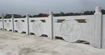 沧州芝麻白河道栏杆 石材栏杆