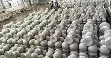 沧州芝麻白圆球 石球 挡车球