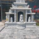 沧州芝麻白中国黑石材套墓 花岗岩墓碑