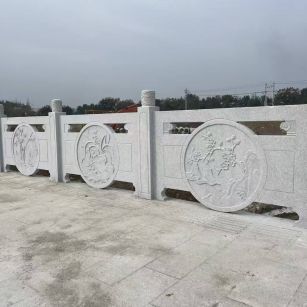 沧州芝麻白河道栏杆 石材栏杆