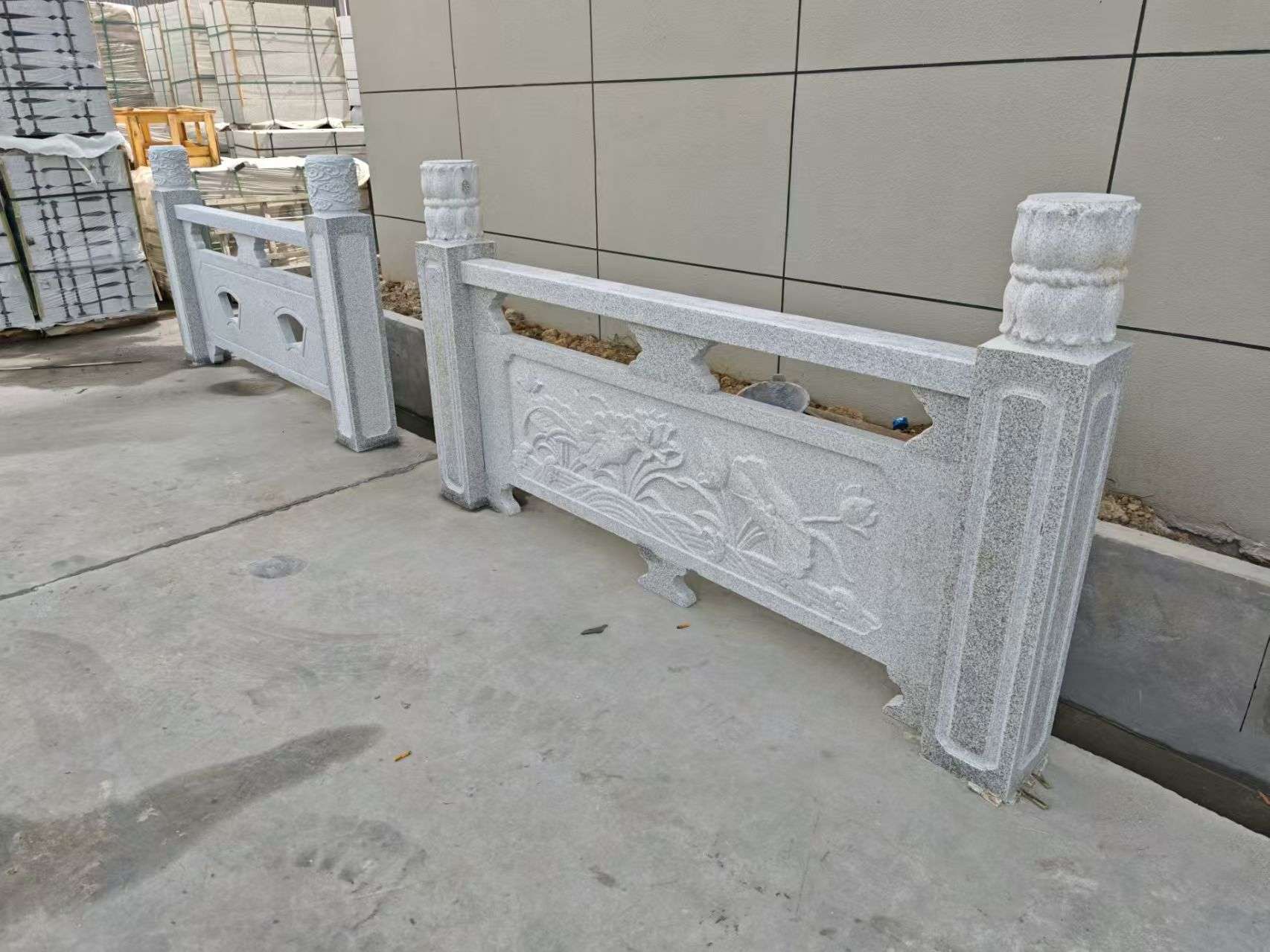 沧州芝麻白河道栏杆 石材栏杆