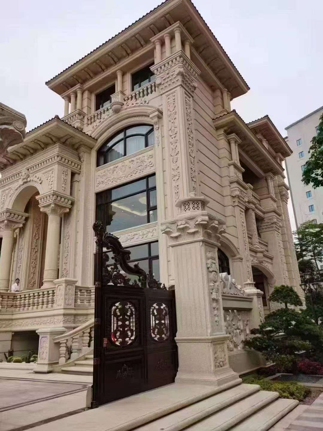 沧州黄金麻别墅外墙异形定制