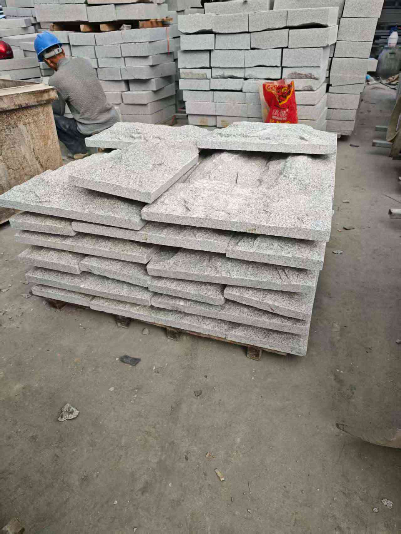 沧州芝麻白蘑菇石，自然面